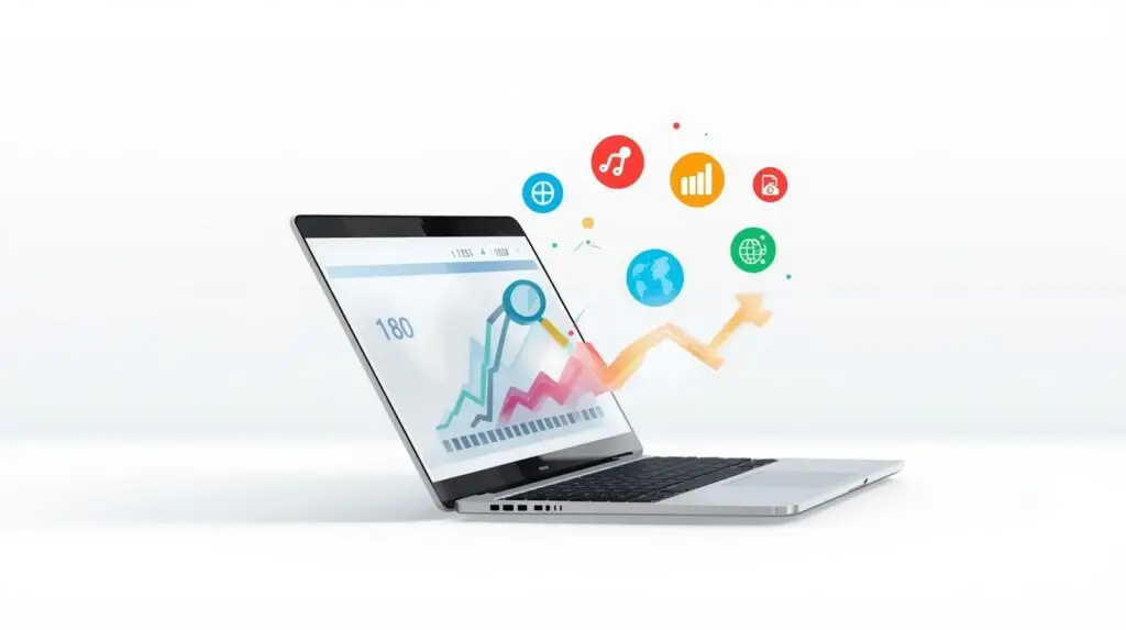 create an image of seo icons laptop (1)